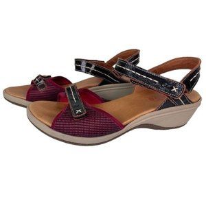 Cados Portuguese Women’s Sandals, Red, Black, Tan Sz  41